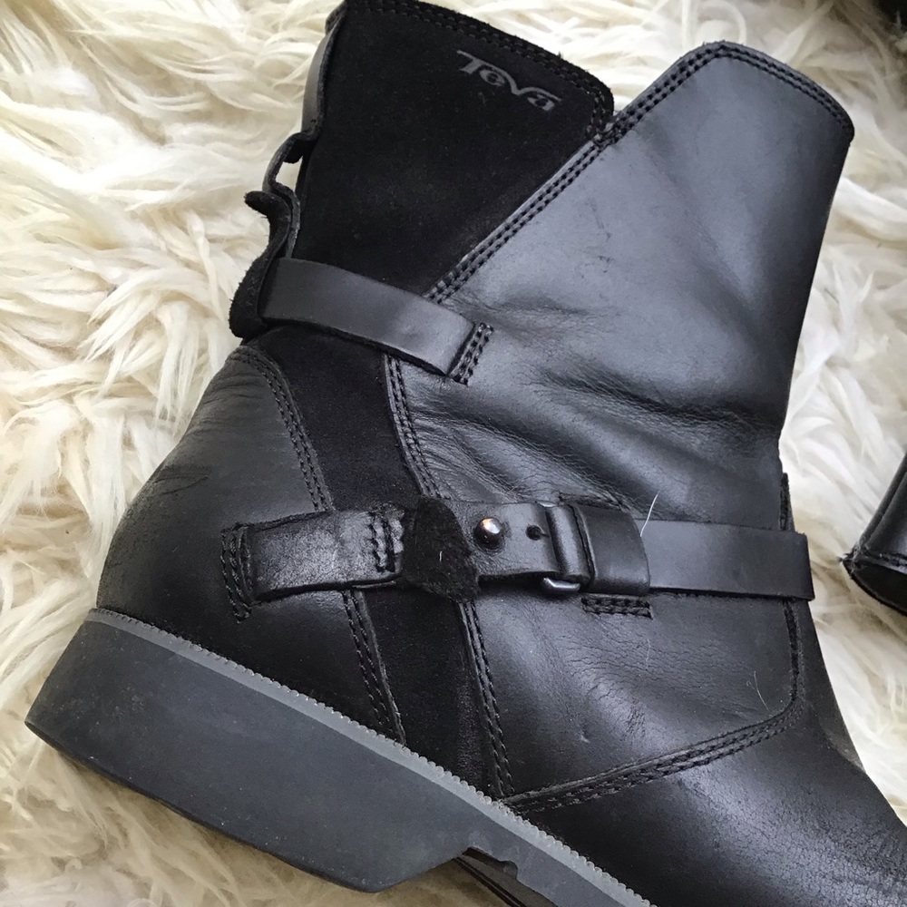 Teva Black Combat & Moto Boots - Picture 3 of 7